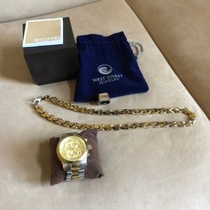 Michael Kor with matching necklace & ring